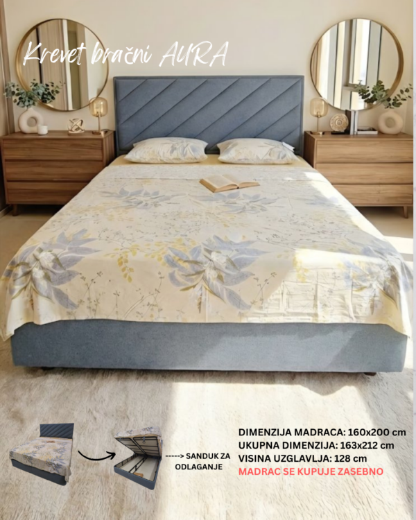Bračni krevet AURA